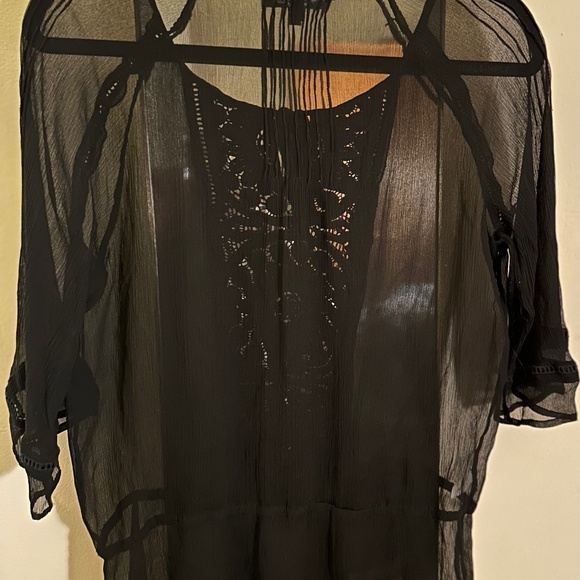 Daniel Rainn Crochet Detailed Boho Peasant Blouse - Picture 1 of 1